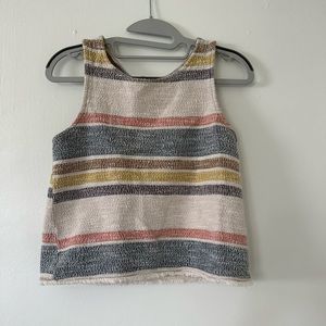 Crop linen top